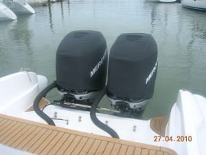Mercury 300 Verado vented Splash cowl covers.