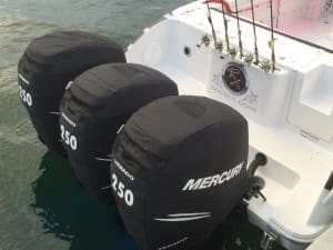 Mercury 300 Verado official vented outboard cowling cover. 